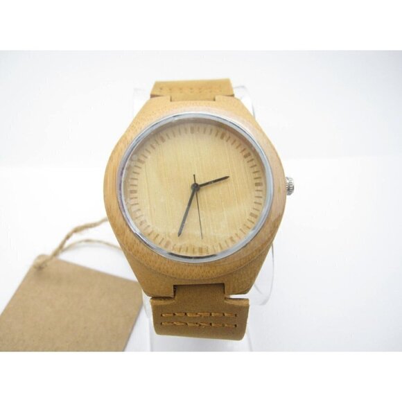 Men's Cucol Wooden Analog 47mm Dial Causal Round Watch (D931) - Picture 7 of 12